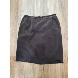 Norton McNaughton Silk Pencil Skirt Women's Size 12 Brown Lined Career